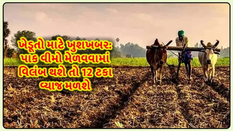 પ્રધાનમંત્રી ફસલ બીમા યોજના (PMFBY): ખેડૂતોને પાક વીમો મેળવવામાં વિલંબ થશે તો 12 ટકા વ્યાજ મળશે